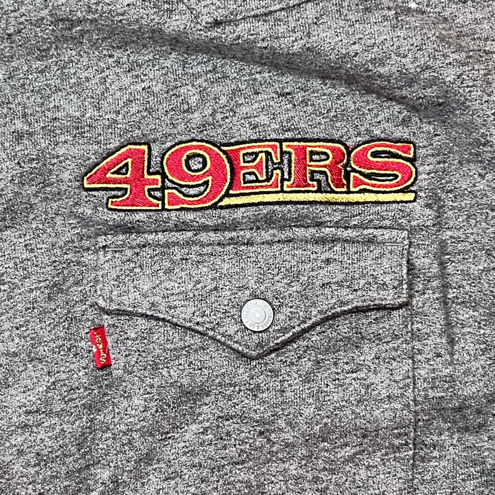 Levi's NFL San Francisco 49ers Shacket - Heather Gray - Men's XXL - Picture 2 of 9